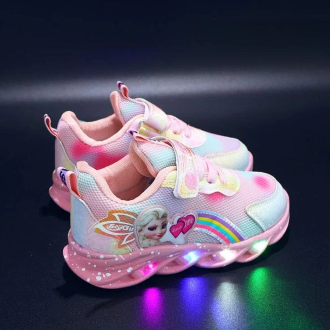LED Light-Up Sneakers for Kids - Princess Design