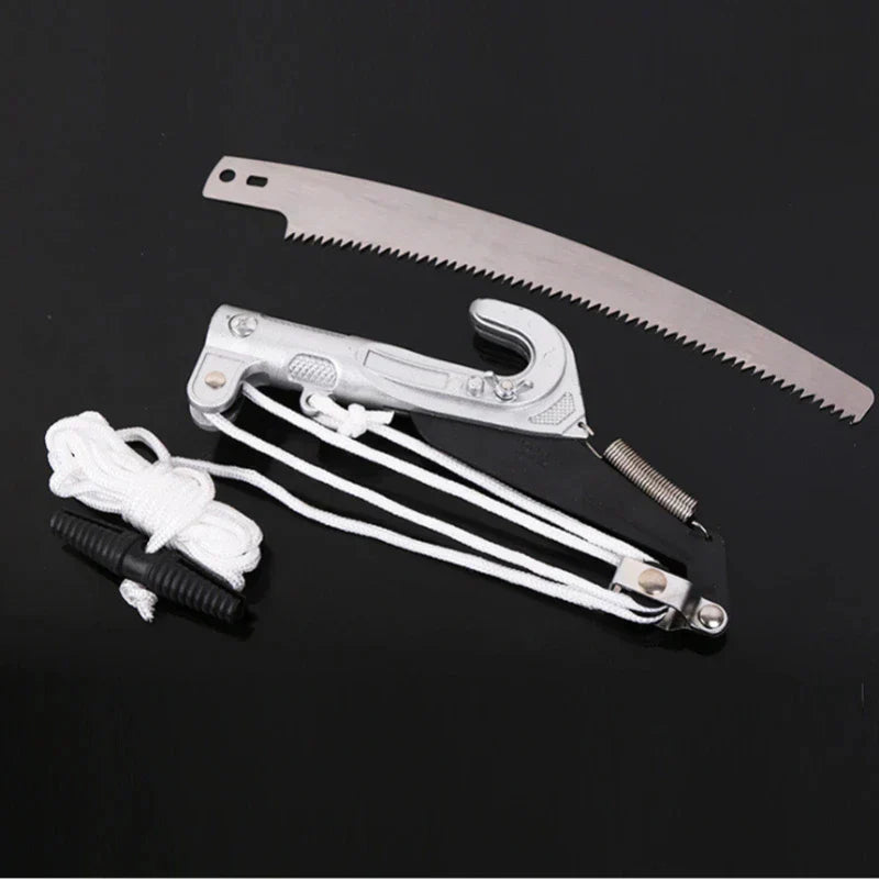 Telescopic Pole Pruner | Rope-Pull Tree Pruner with SK5 Steel Blade | Perfect for Fruit Trees and High Branches