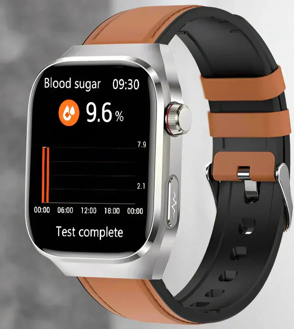 Smartwatch for Blood Sugar Monitoring, ECG, Uric Acid Measurement, and Bluetooth Connectivity