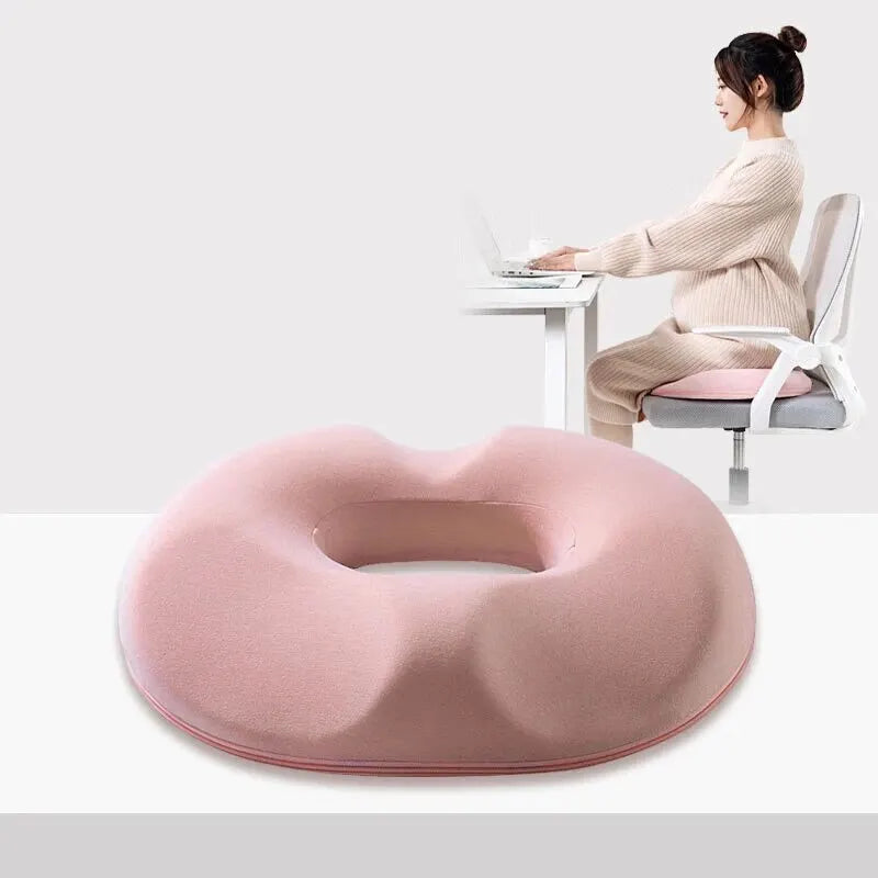 Ergonomic Memory Foam Seat Cushion for Tailbone and Spine Relief - Comfortable Design