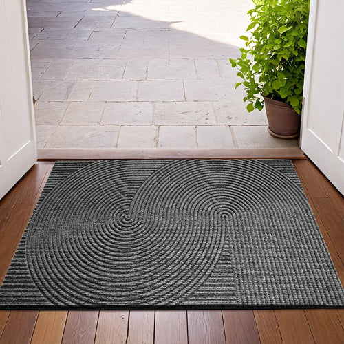 Durable Polyester 3D Groove Doormat with Non-Slip Design for Indoor and Outdoor Use