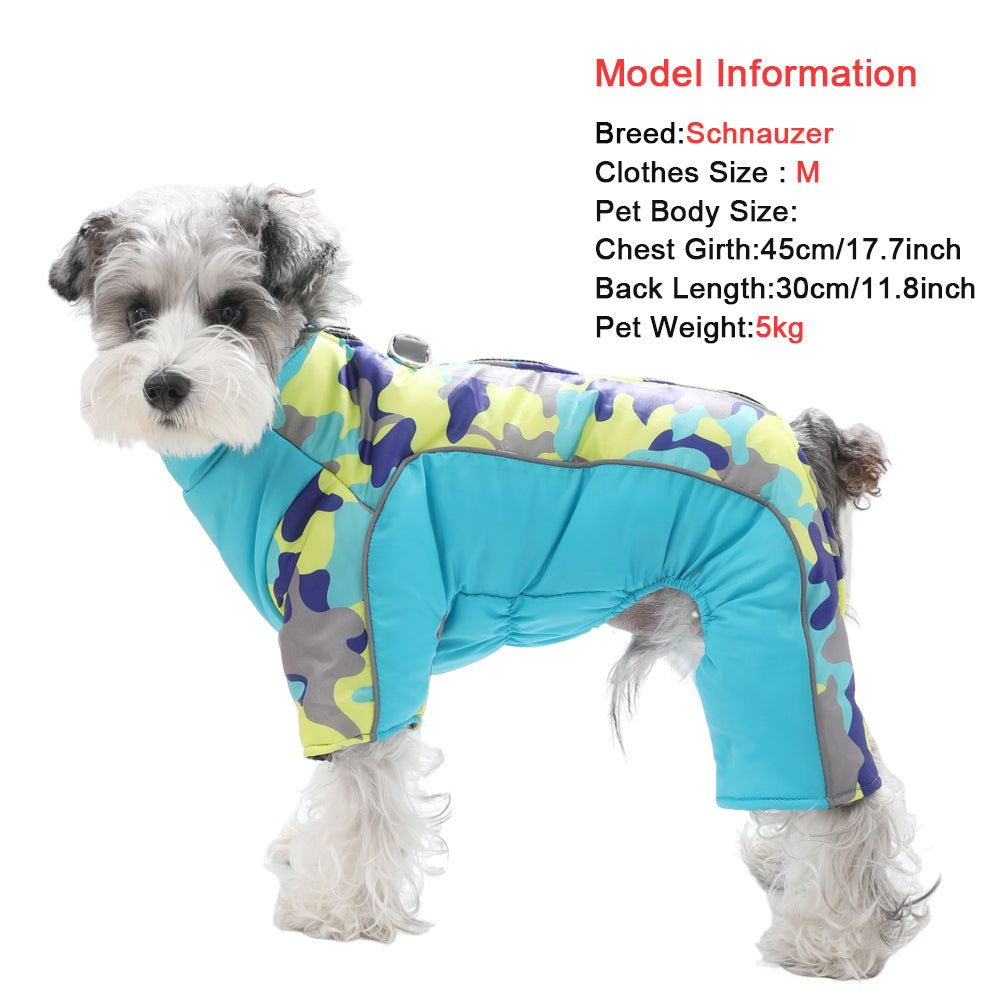 Insulated and Waterproof Winter Dog Jacket with Reflective Stripes