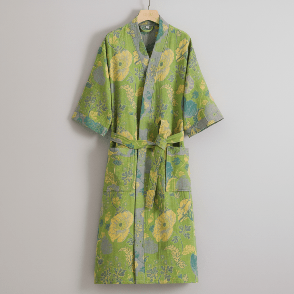 Breathable Comfort Organic Cotton Kimono Bathrobe