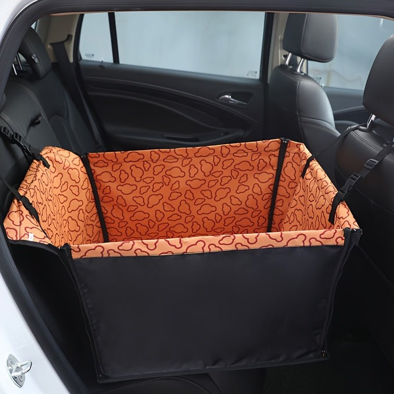 Water-Resistant Dog Car Seat Cover for Rear Seats