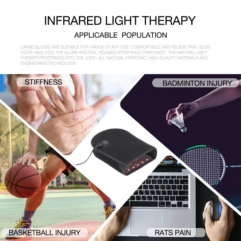 Red Light Therapy Glove for Alleviating Joint Pain