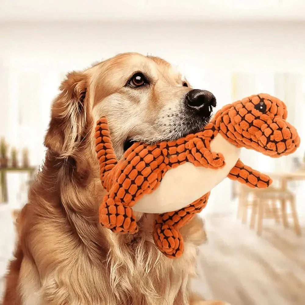 Durable Dinosaur-Shaped Dog Toy