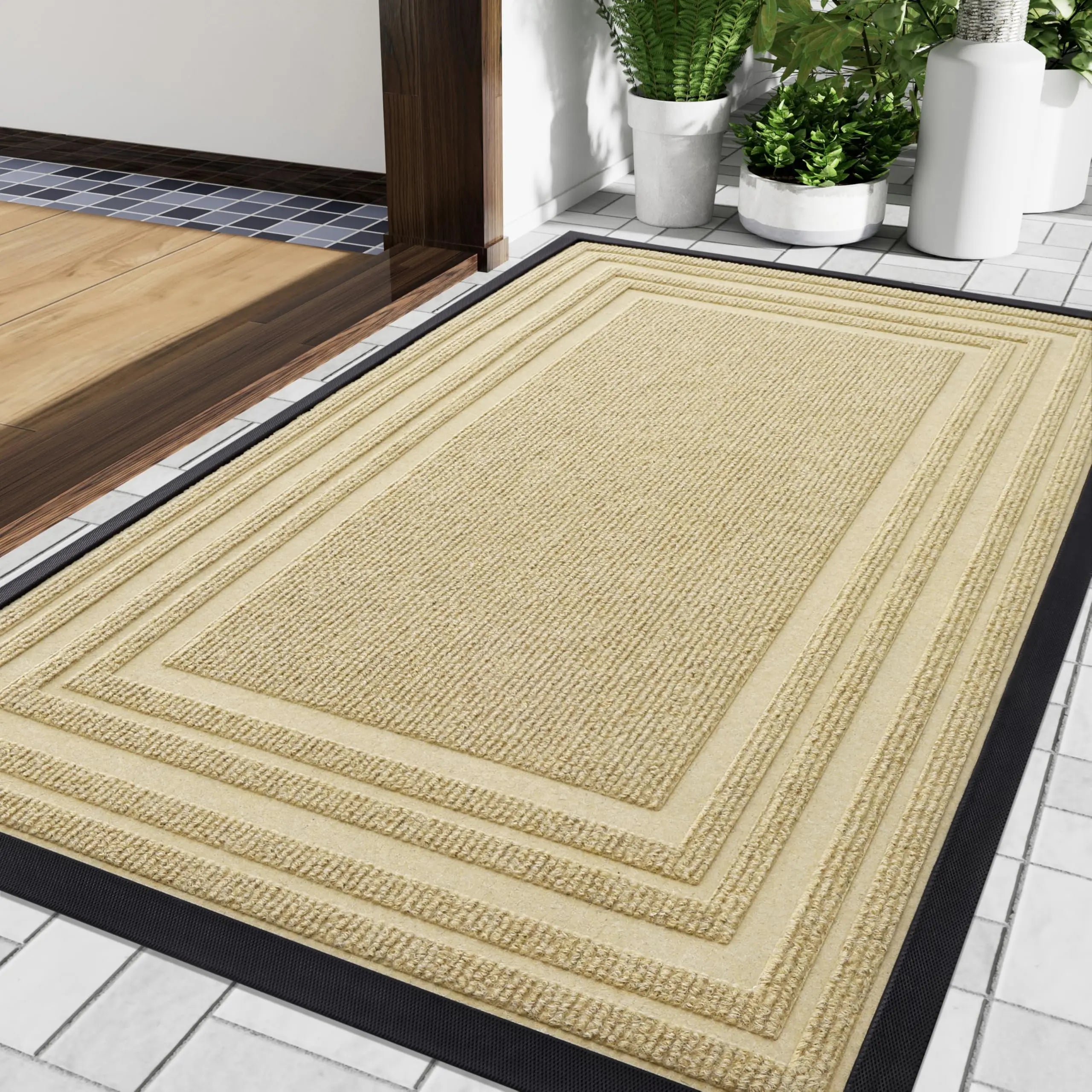 Natural Rubber Low Antislip Door Mat for Indoor and Outdoor Use