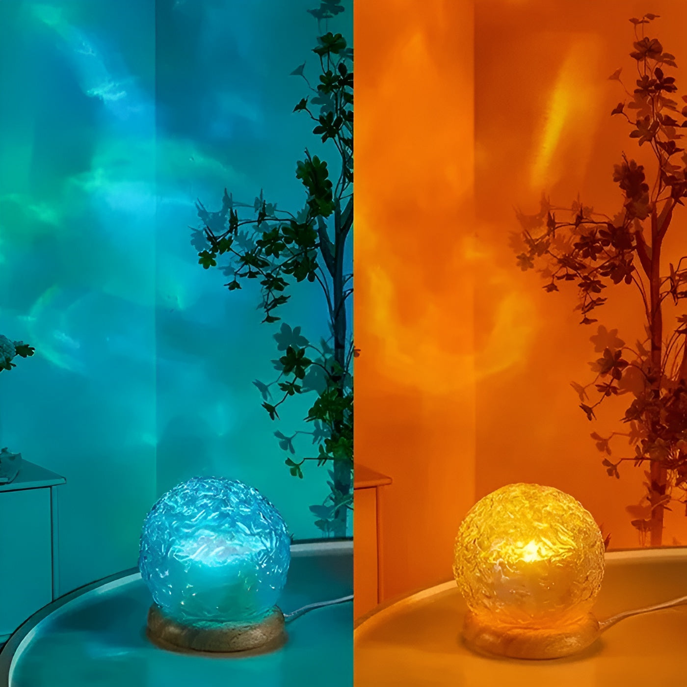 Wave Light Projection Lamp – Calming Ambient Lighting for Table or Bedroom