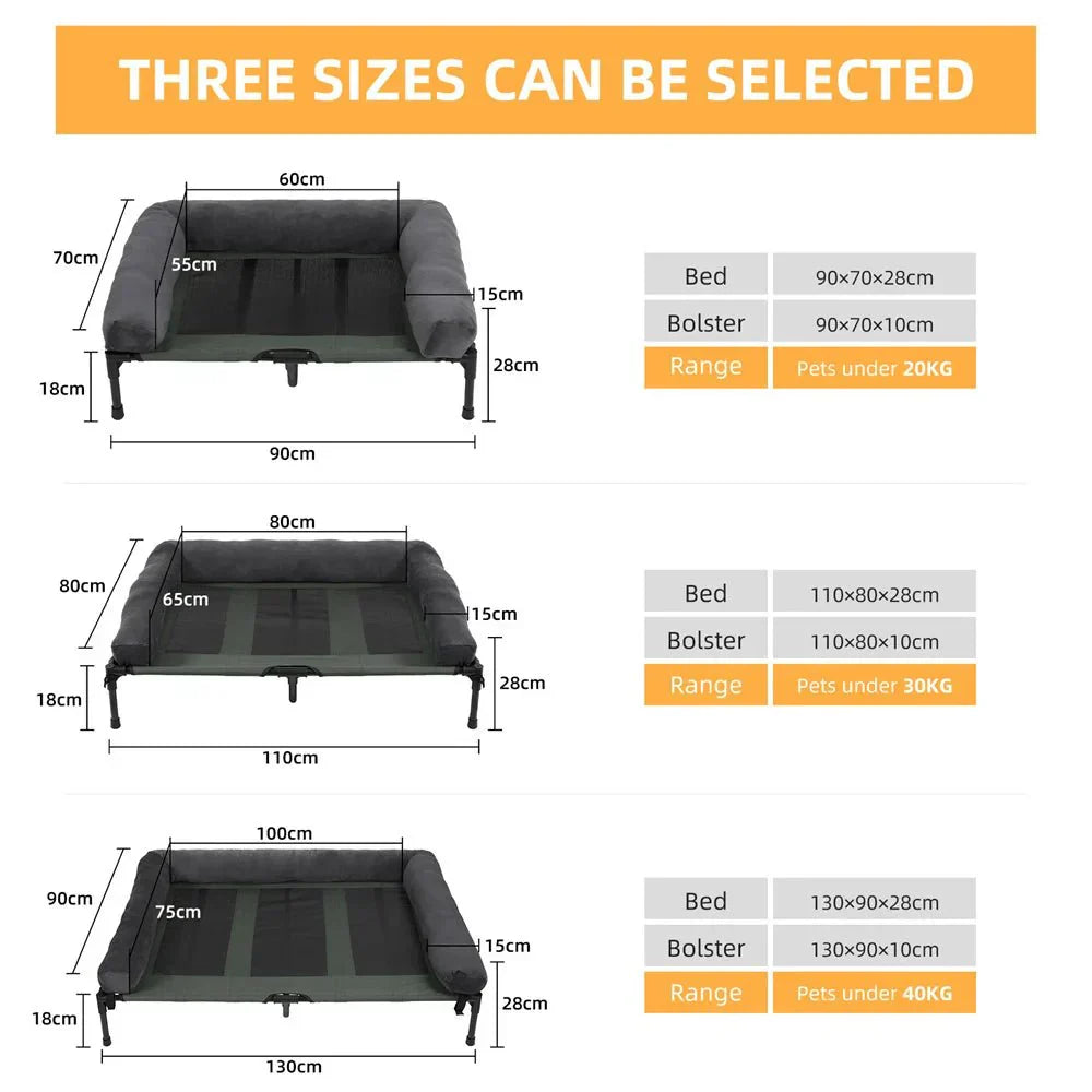 Raised Dog Bed for Outdoor and Garden Use