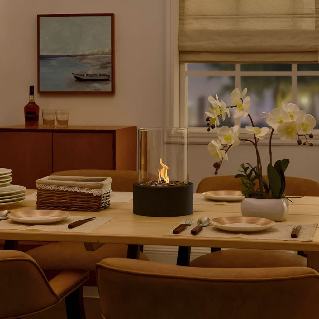 Smoke-Free Tabletop Fireplace for Stylish Indoor and Outdoor Use