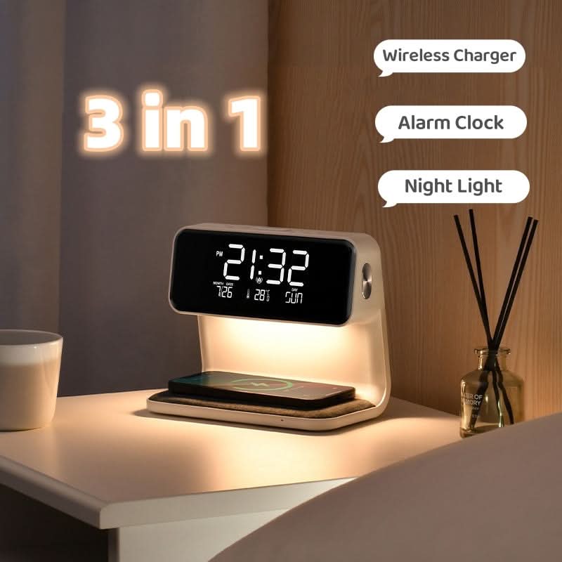 Transparent LCD Alarm Clock with Adjustable Brightness