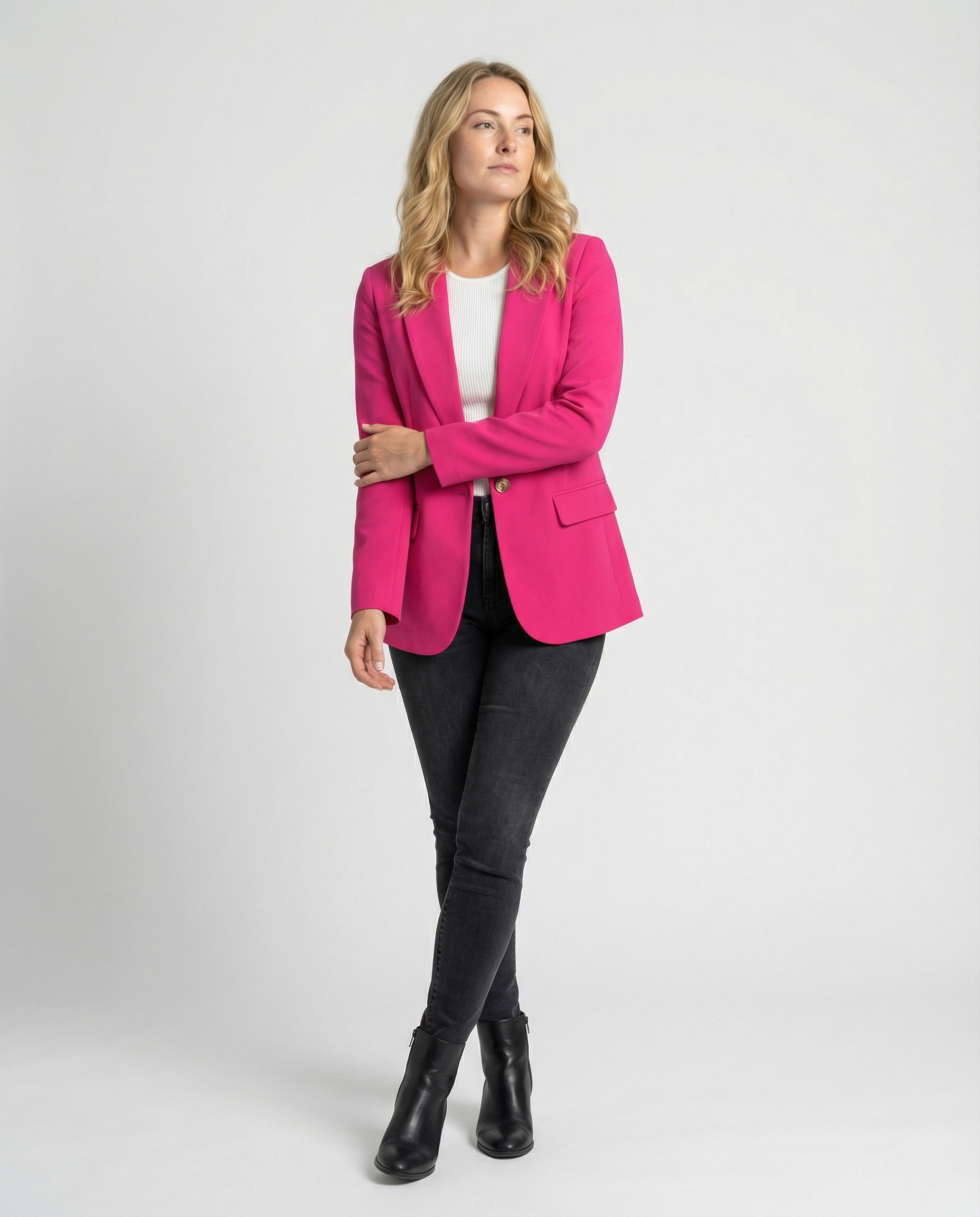 Women's Office Blazer Jacket | Notched Collar