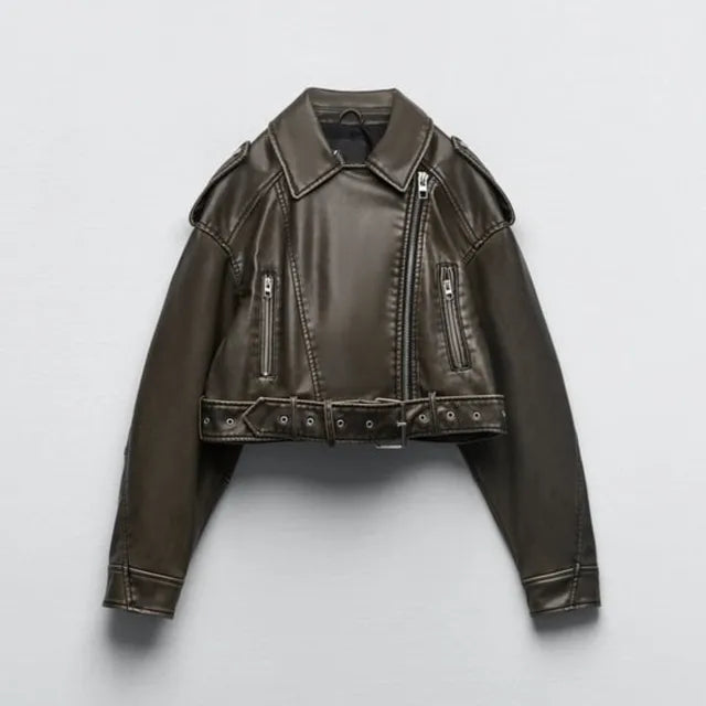 Women's Biker Winter Jacket | Short