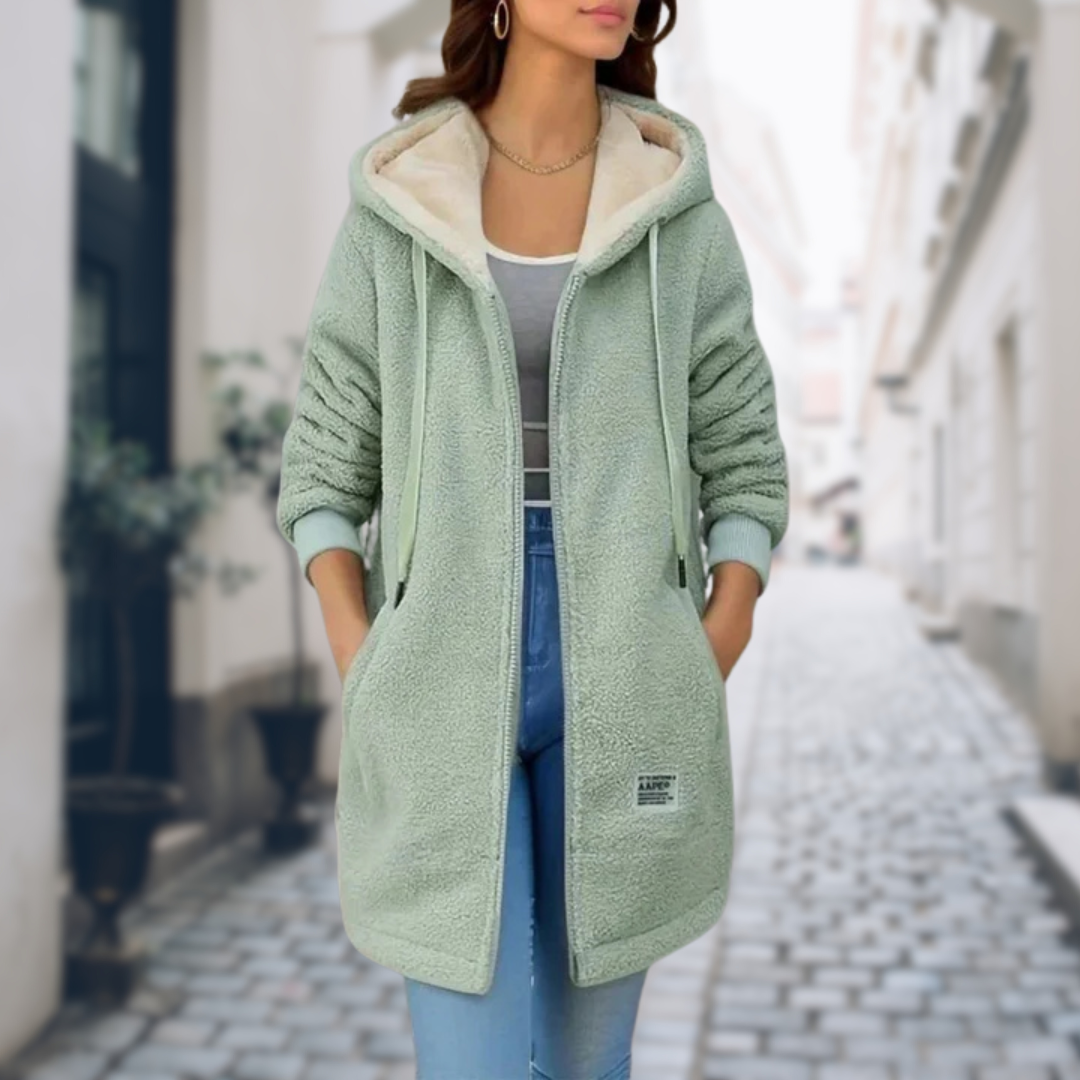 Women's Hooded Teddy Coat | Long
