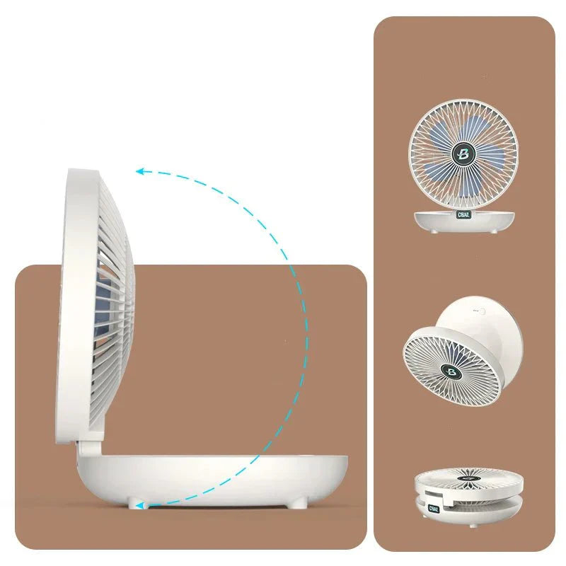 Compact Foldable USB Fan with 3 Adjustable Speed Settings