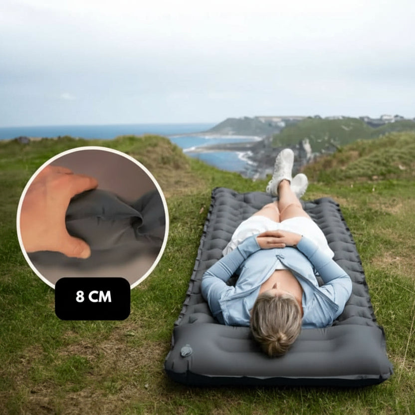 Ergonomic Inflatable Camping Mattress with Foot Pump