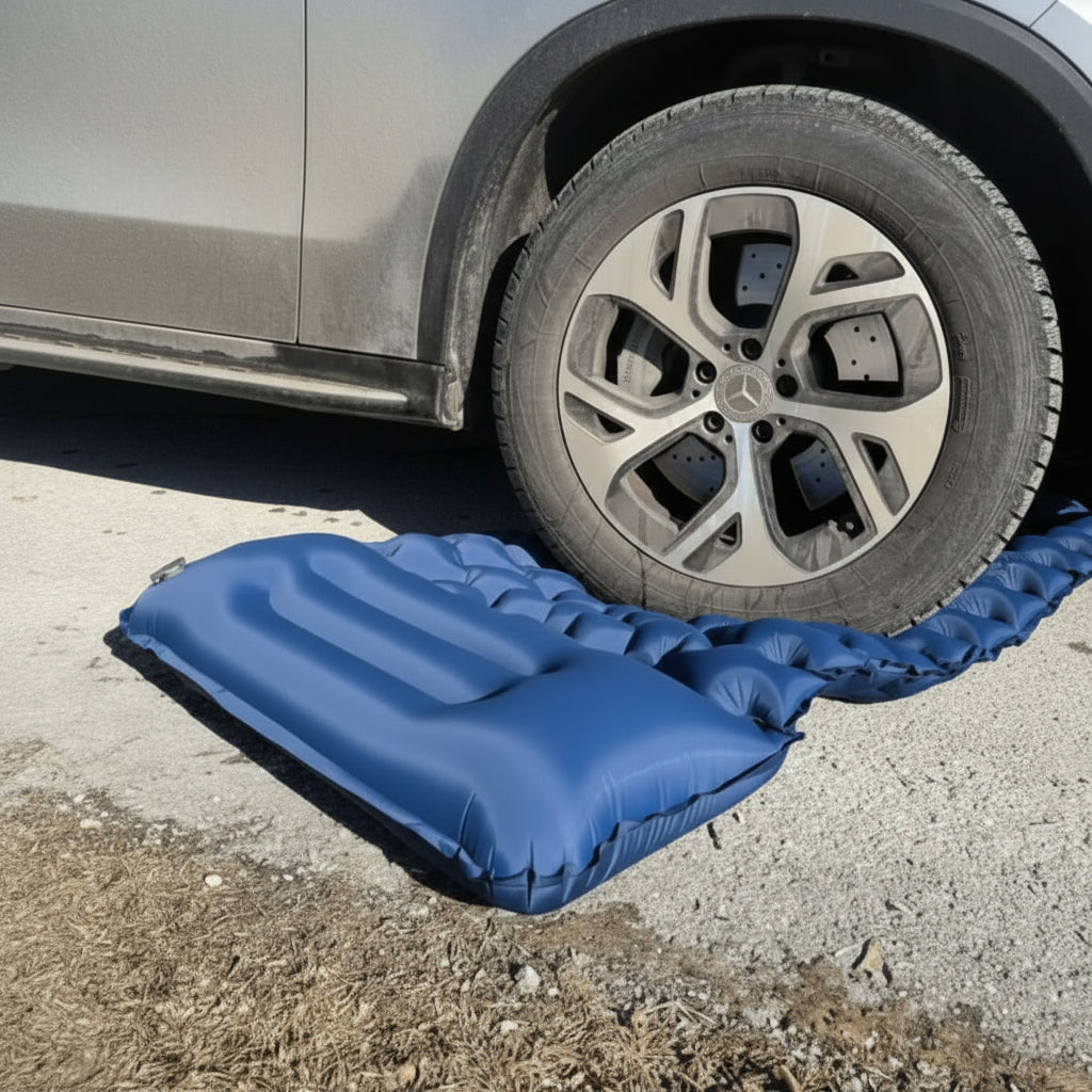 Ergonomic Inflatable Camping Mattress with Foot Pump