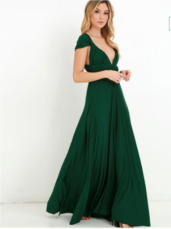 Women's Wrap Evening Dress | Maxi