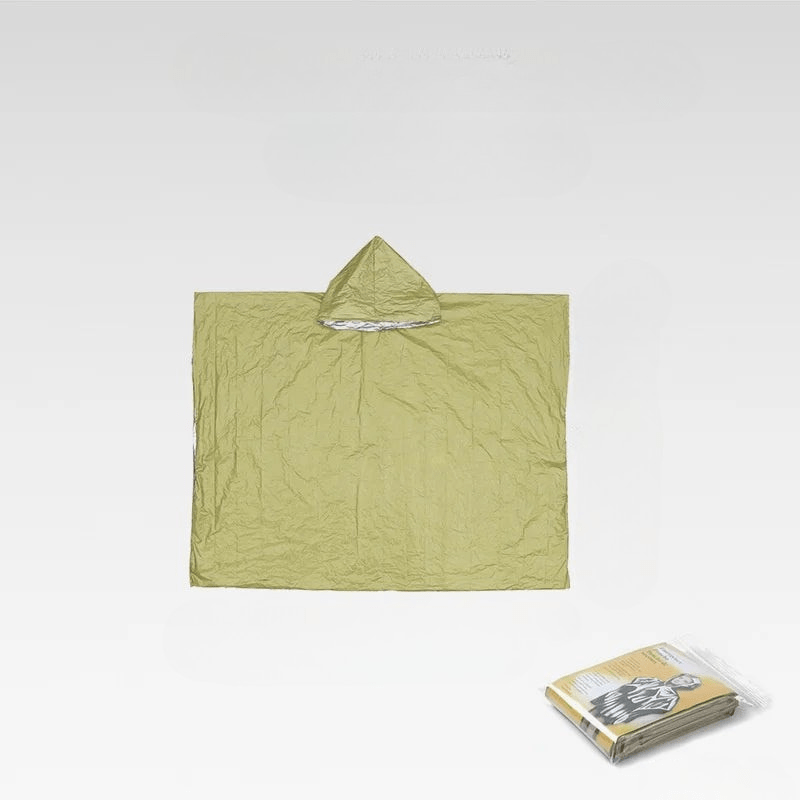 Reusable Hooded Rain Poncho for Outdoor Protection