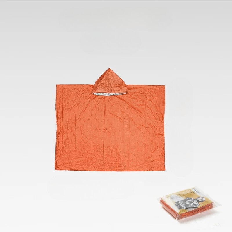 Reusable Hooded Rain Poncho for Outdoor Protection