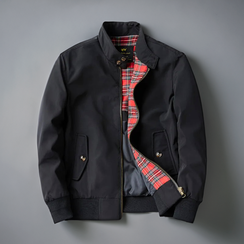 Men's Bomber Winter Jacket | With Checked Lining