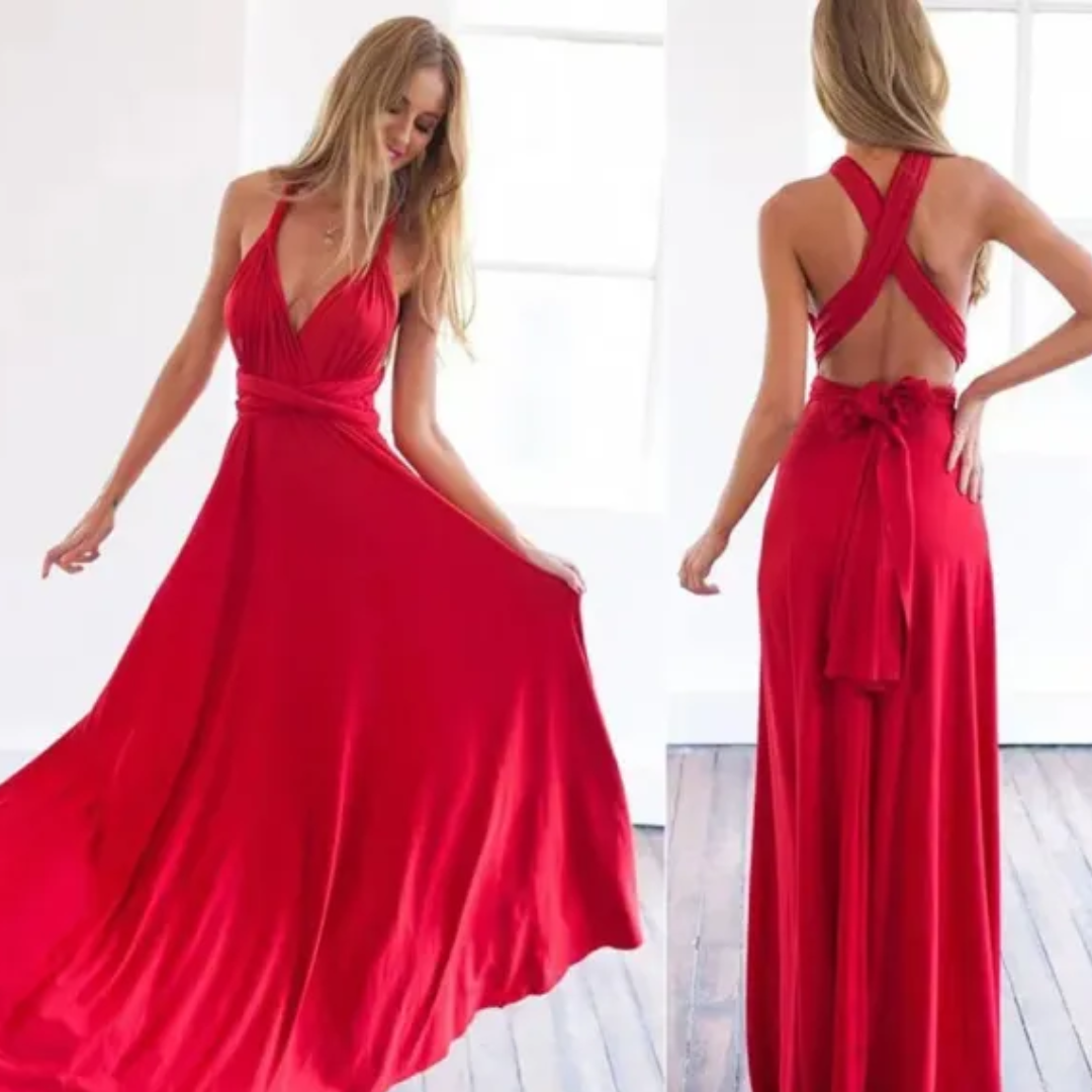 Women's Wrap Evening Dress | Maxi