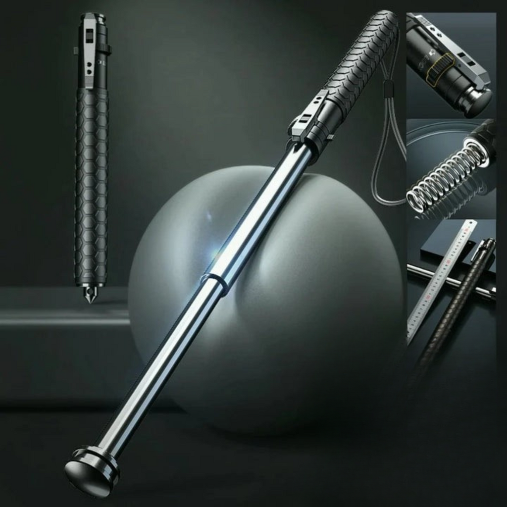 Self-Defense Walking Stick with Non-Slip Grip and Automatic Functions
