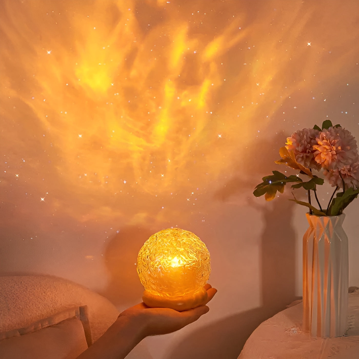 Wave Light Projection Lamp – Calming Ambient Lighting for Table or Bedroom