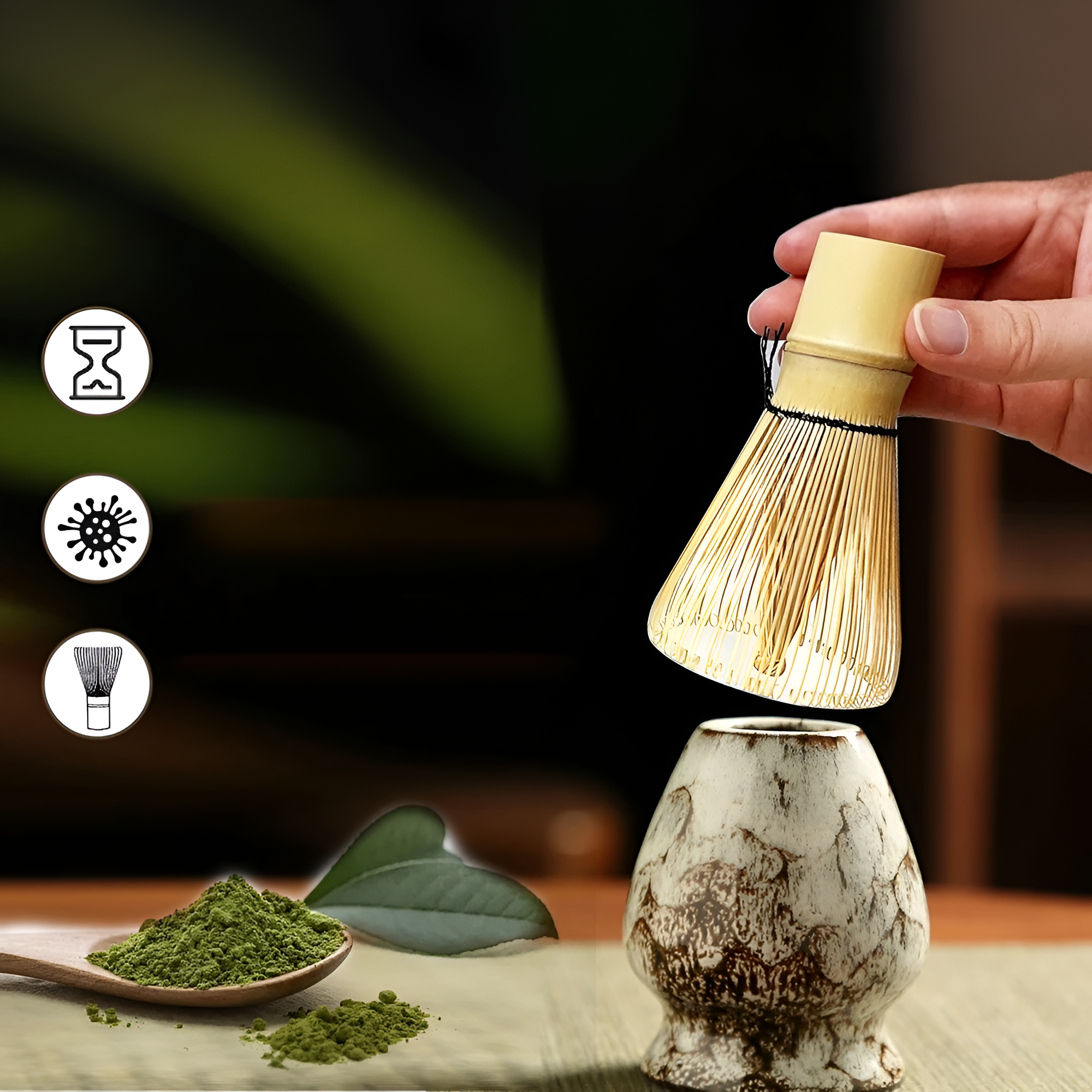 Authentic Matcha Tea Set – 6-Piece Accessory Collection for Traditional Preparation | High-Quality Materials