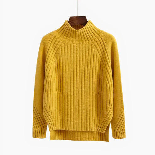 Women's Long Knit Turtleneck Sweater | Warm