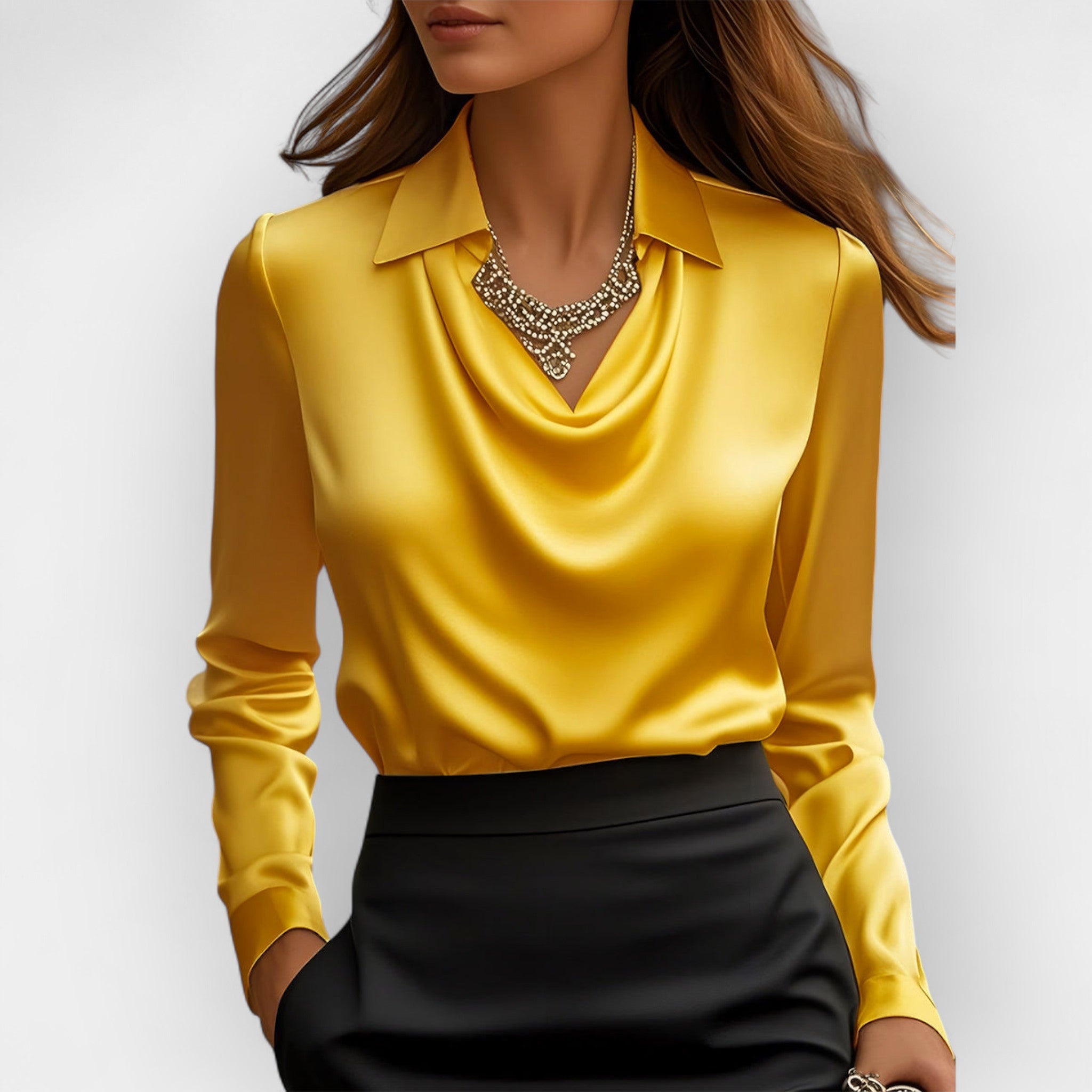 Women's Elegant Satin Blouse | Glitter
