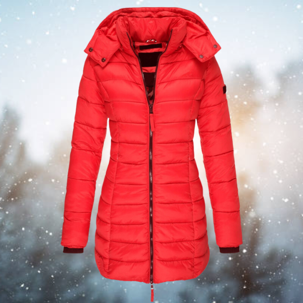 Women's Hooded Long Winter Jacket | Warm