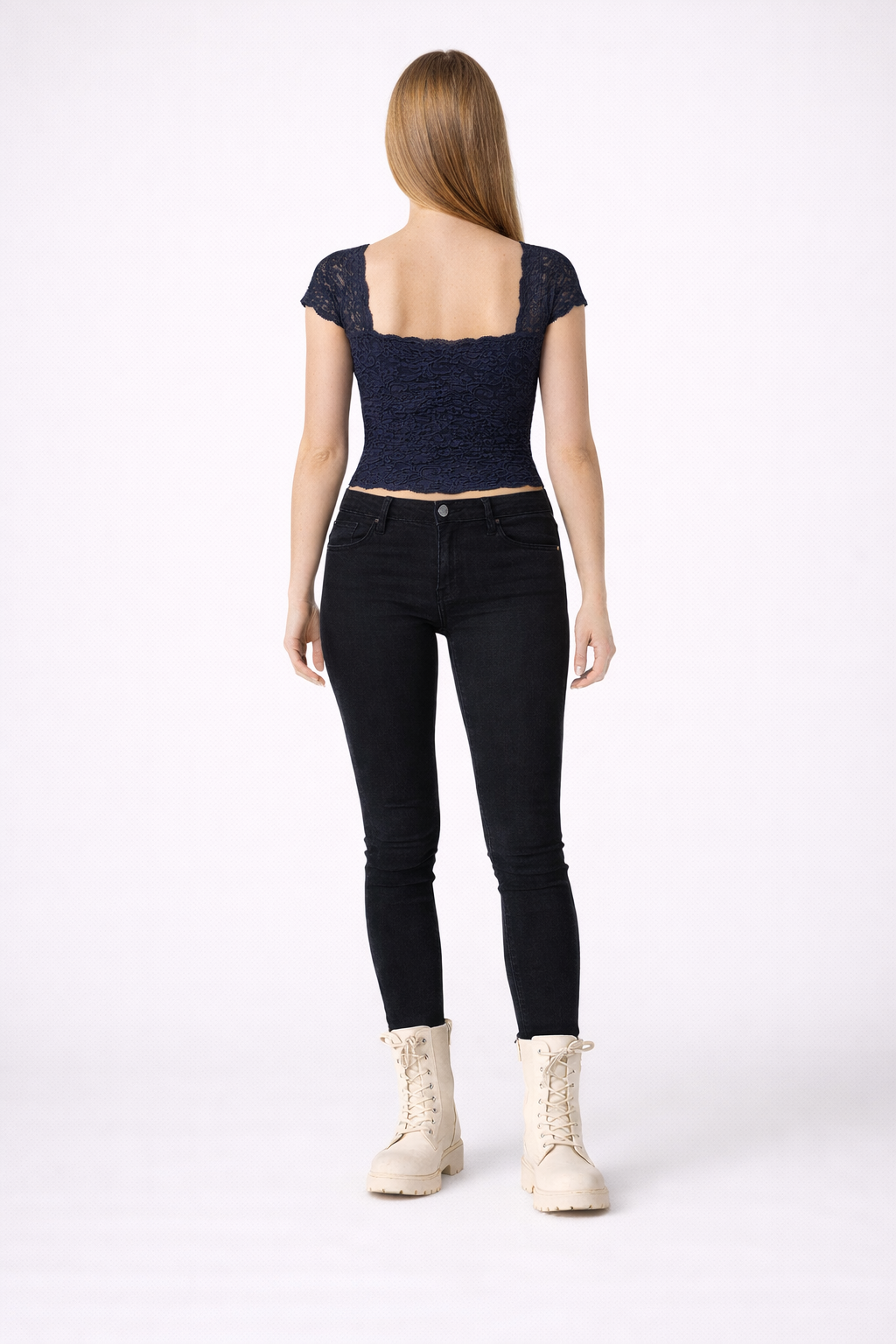 Lace Detail Short Sleeve Top