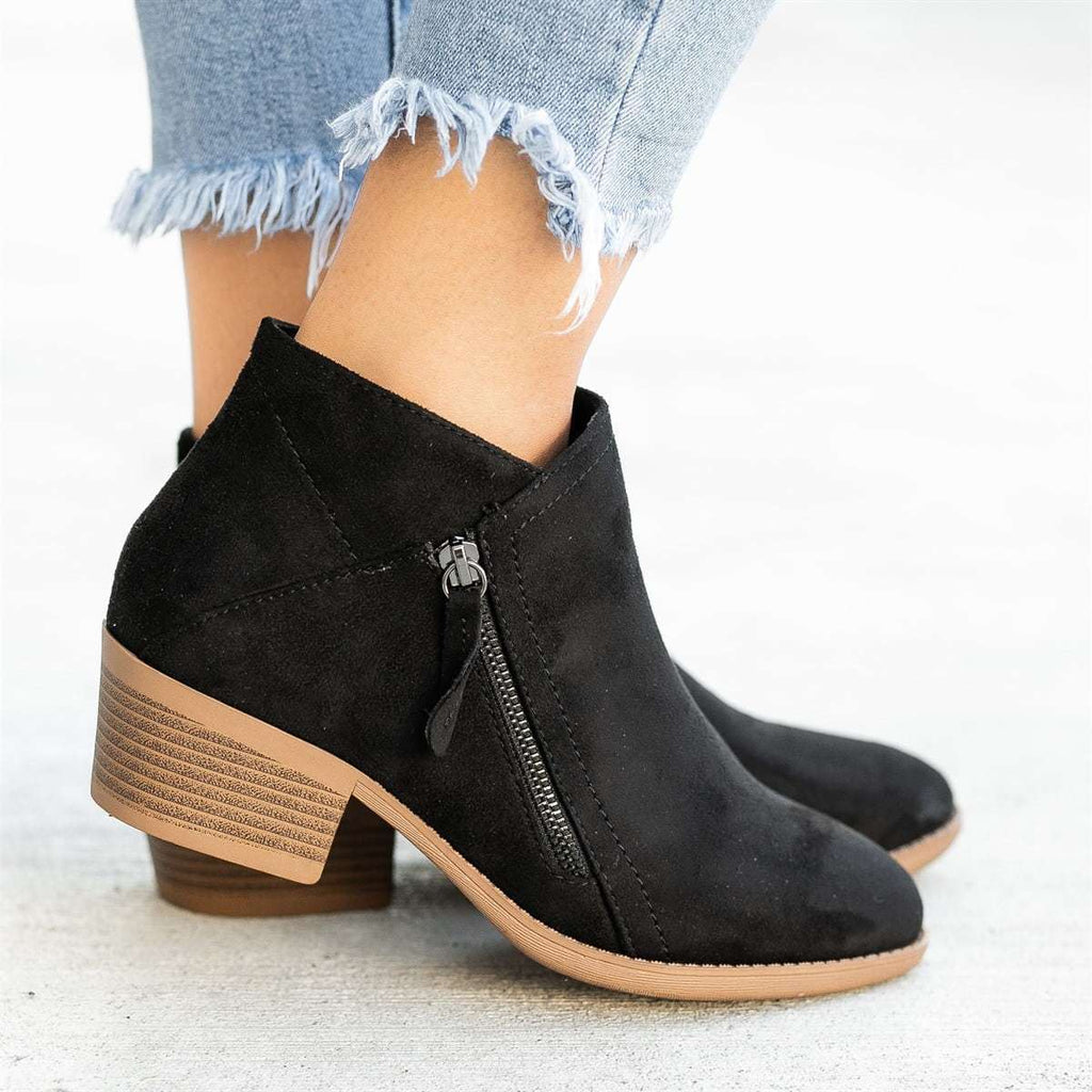 Women's Comfortable Ankle Boots | Zipper