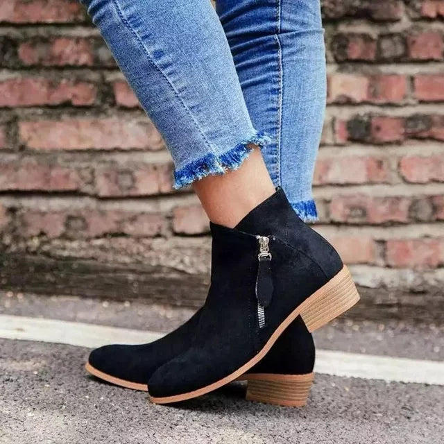 Women's Comfortable Ankle Boots | Zipper
