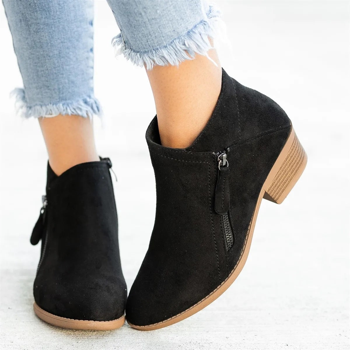Women's Comfortable Ankle Boots | Zipper