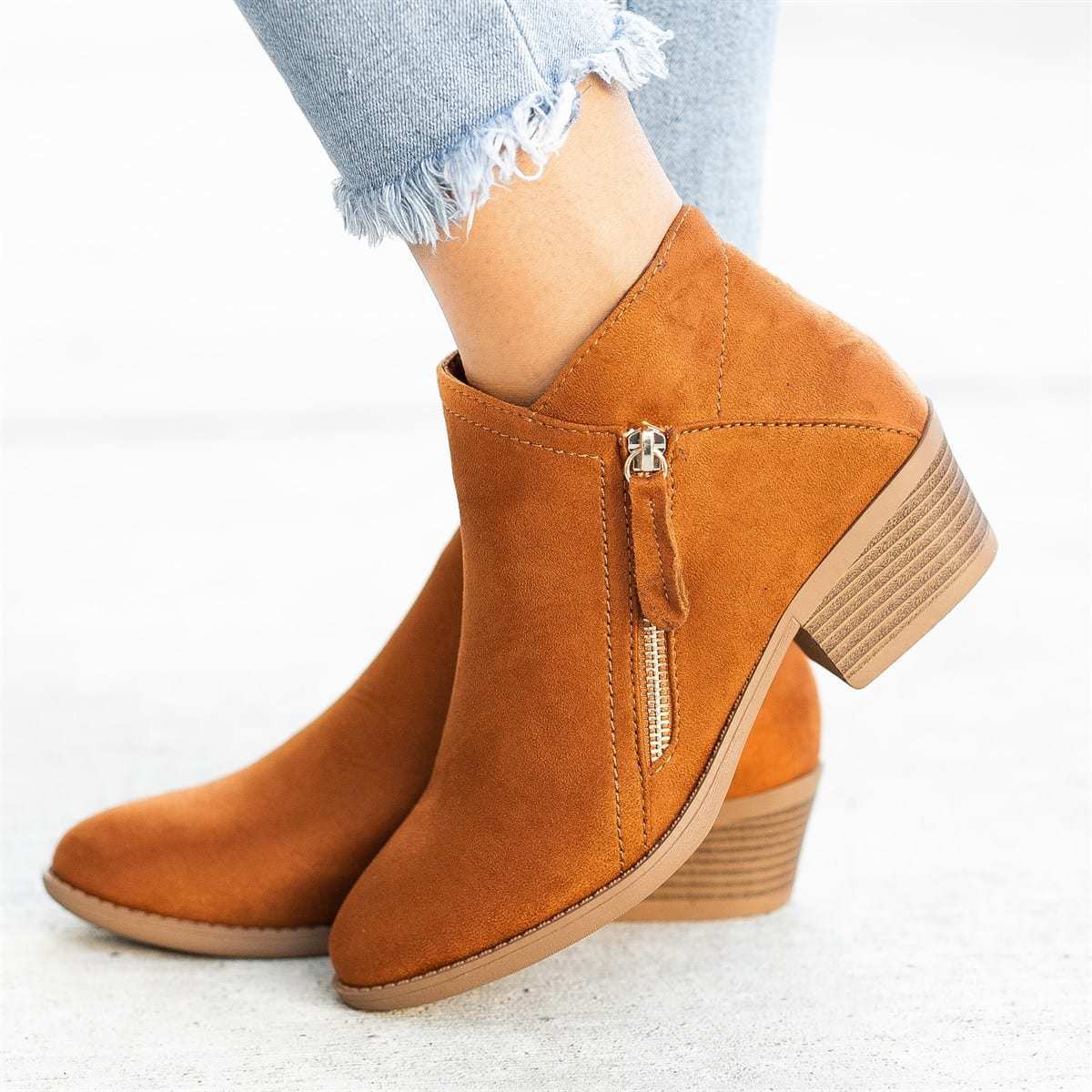 Women's Comfortable Ankle Boots | Zipper