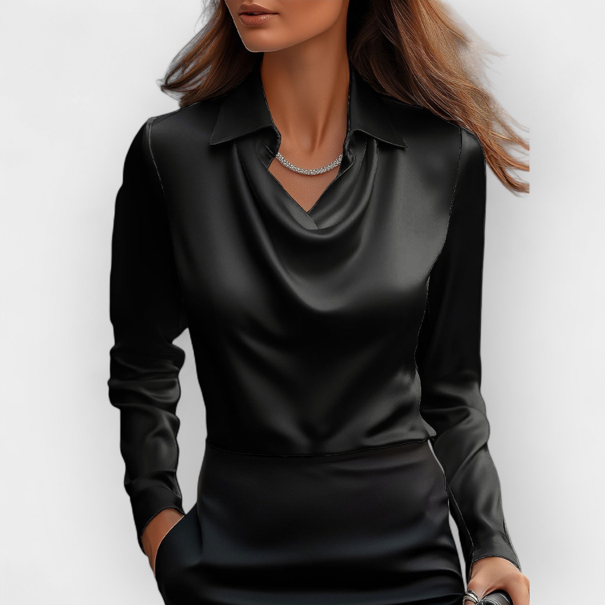 Women's Elegant Satin Blouse | Glitter