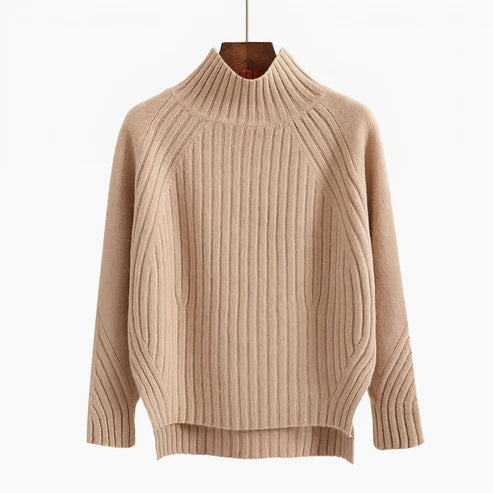 Women's Long Knit Turtleneck Sweater | Warm