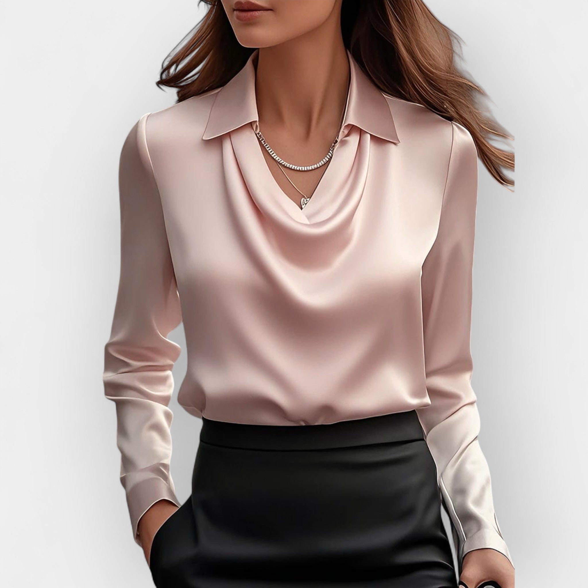 Women's Elegant Satin Blouse | Glitter