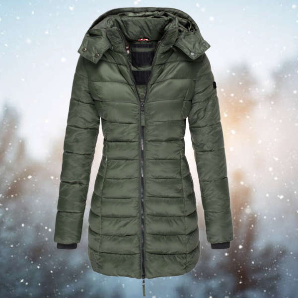 Women's Hooded Long Winter Jacket | Warm