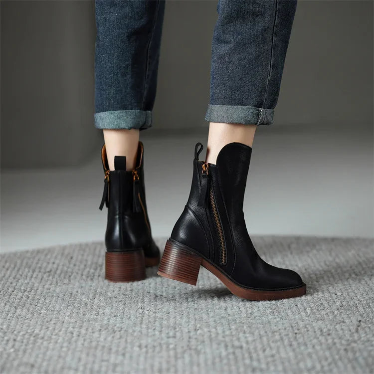 Ladies High Ankle Boots | Elegant