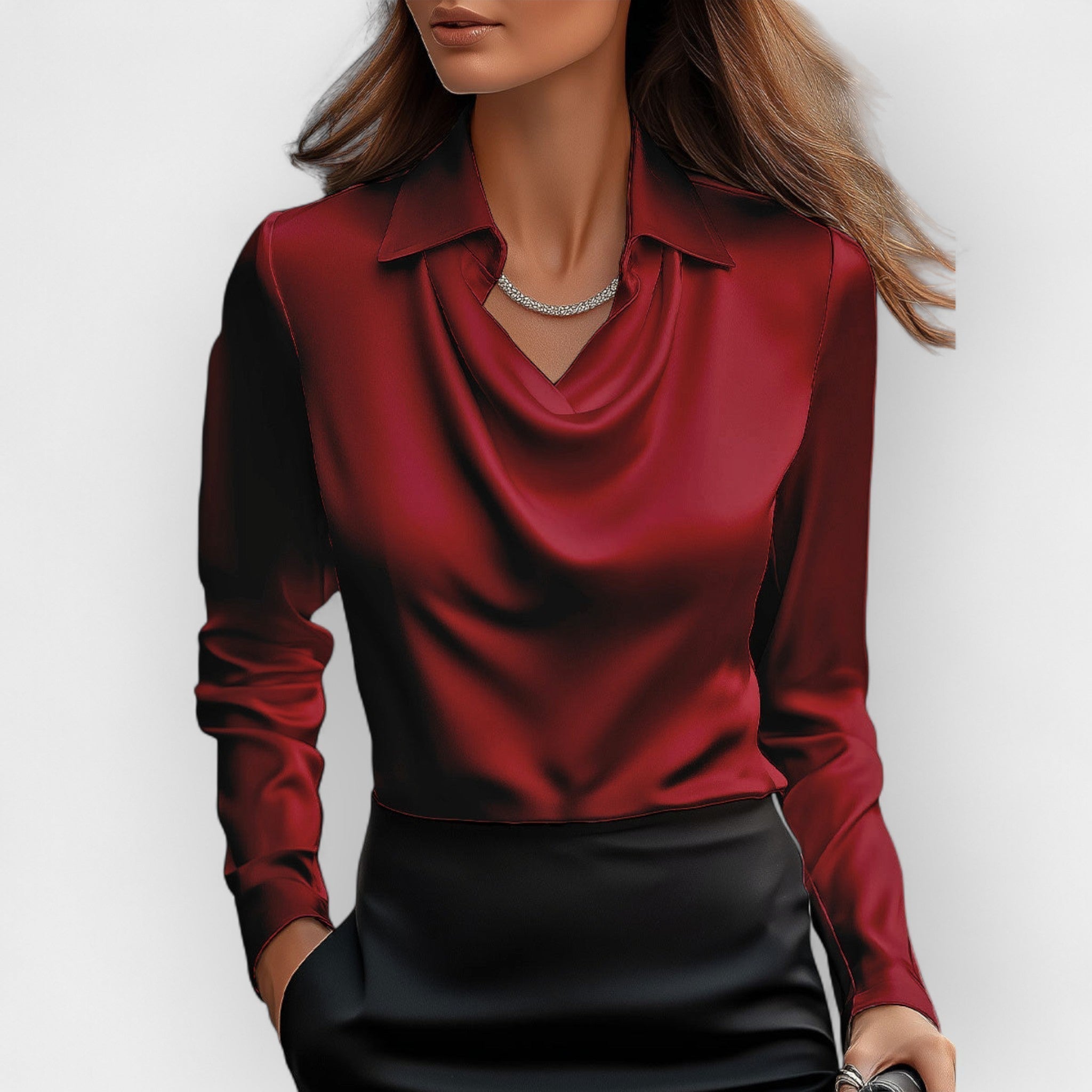 Women's Elegant Satin Blouse | Glitter