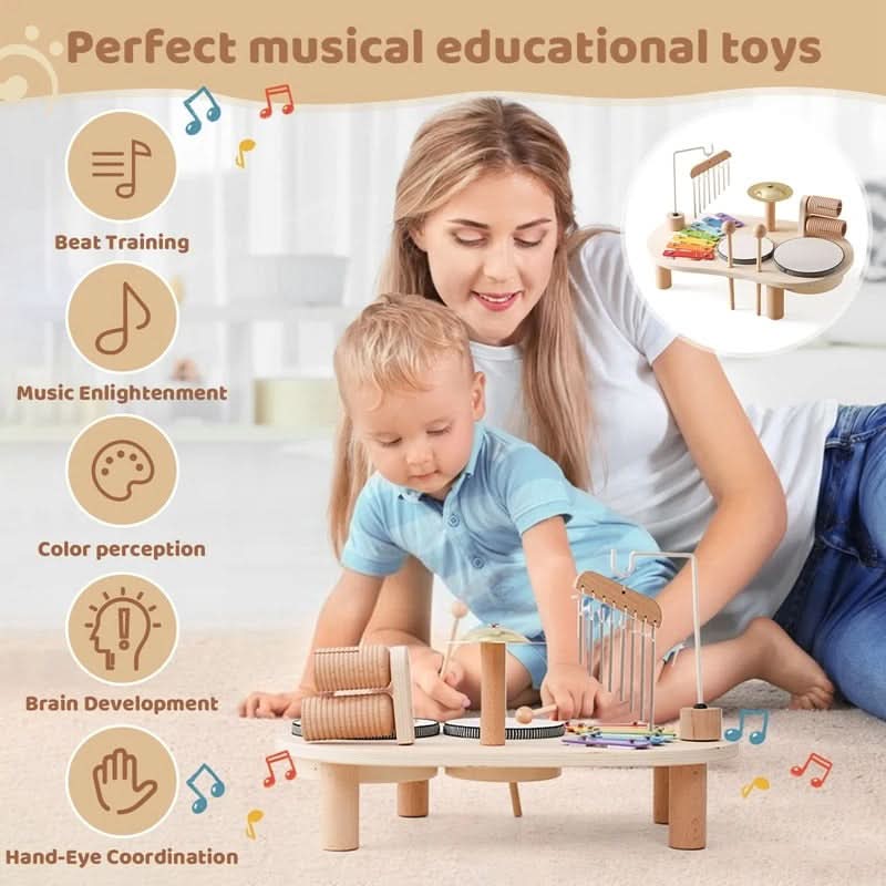 Creative Musical Wooden Toy Set for Babies 12 Months and Older