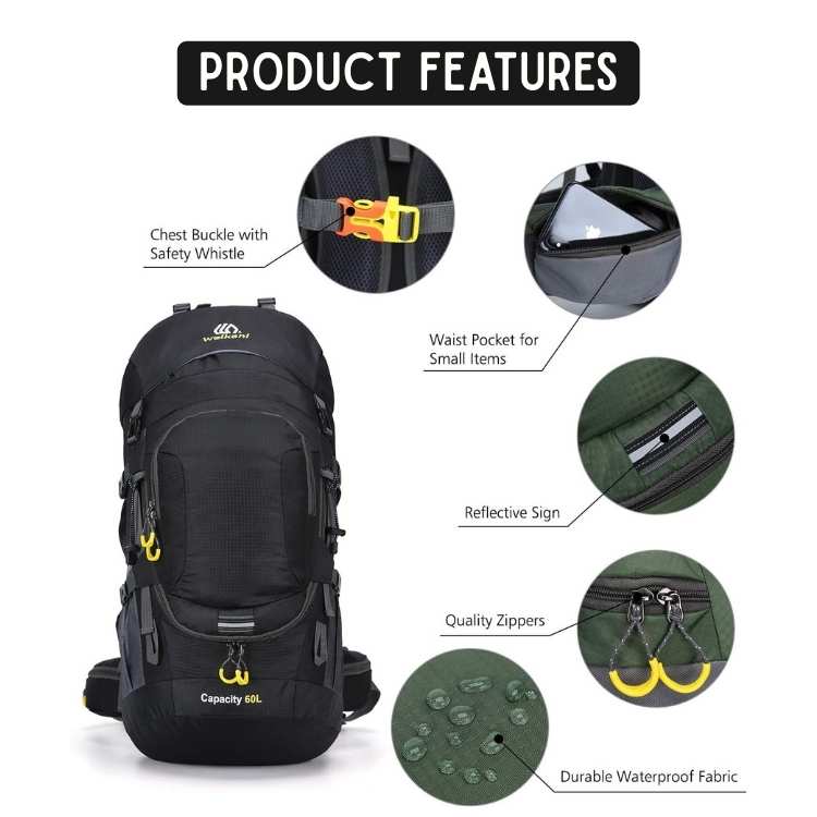 60L Waterproof Outdoor Backpack