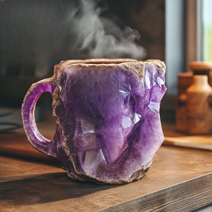Artisan Mineral Crystal Coffee Mugs | Insulated & Microwave Safe | 350–450 ml