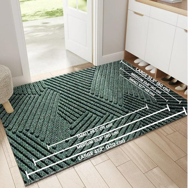 Non-Slip Dirt-Trapping Doormat for Indoor and Outdoor Use