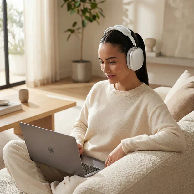 Over-Ear Bluetooth Headphones with Active Noise Cancellation (ANC)