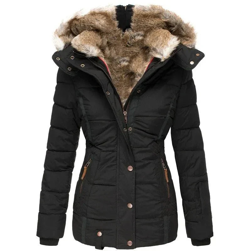 Women's Warm Long Winter Jacket | Fleece