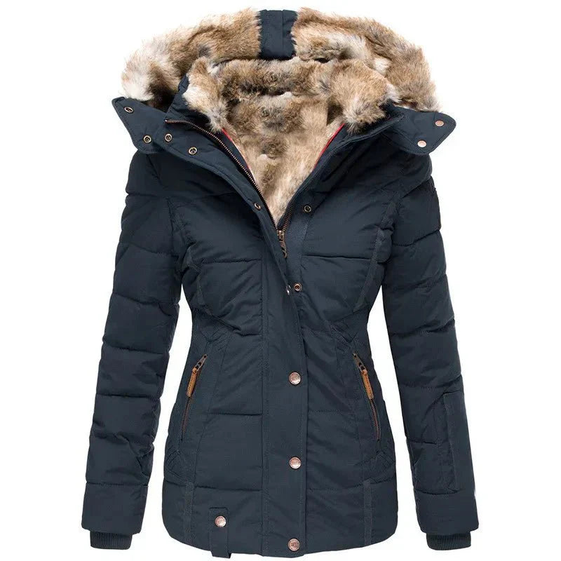 Women's Warm Long Winter Jacket | Fleece